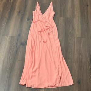 Christy Dawn Coral Maxi Wrap Dress